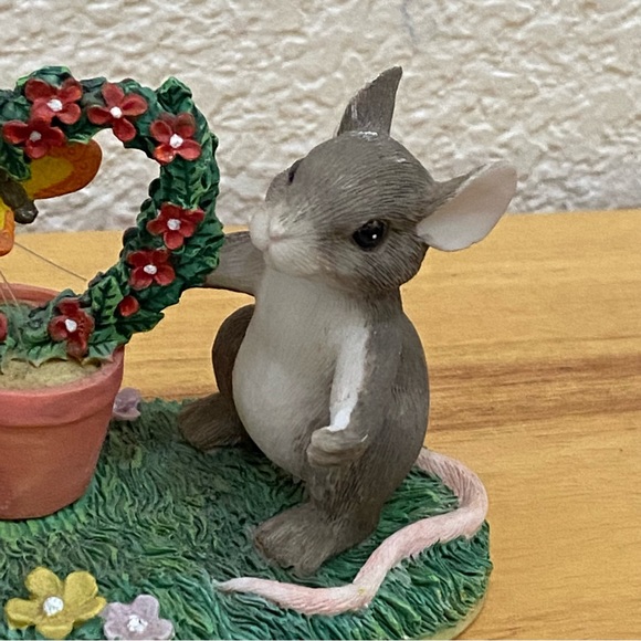 Vintage Fitz Floyd Charming Tails “Keeping Our Love Alive” Ceramic Mice Figurine - Picture 7 of 15